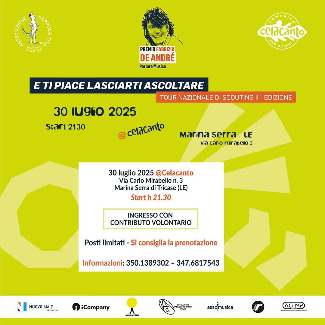 E TI PIACE LASCIARTI ASCOLTARE tour